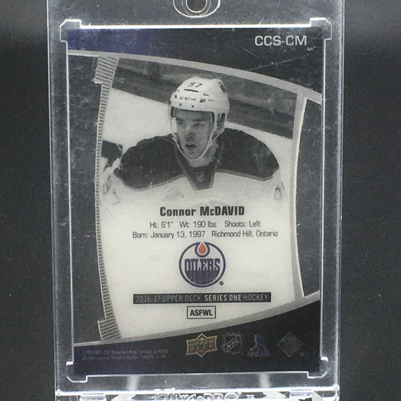 2016 UPPER DECK SERIES ONE - CLEAR CUT SUPERSTARS - C. MCDAVID -