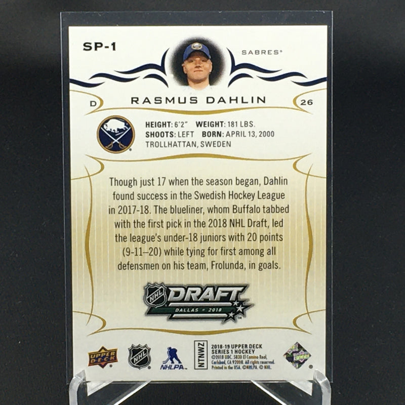 2018 UPPER DECK SERIES ONE - DRAFT - R. DAHLIN -