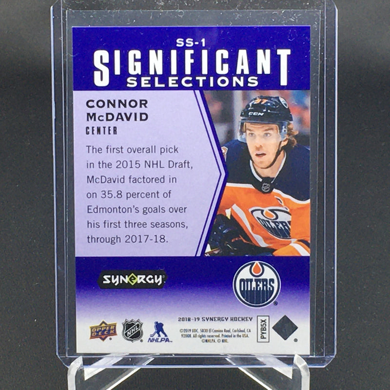 2018 UPPER DECK SYNERGY - PURPLE - SIGNIFICANT SELECTIONS - C. MCDAVID - #SS-1 - #'D/25