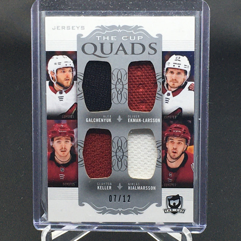 2018 UPPER DECK THE CUP - THE CUP QUADS - A. GALCHENYUK/ E. LARSSON/ C. KELLER/ N. HJALMARSSON - #C4-ARI - #'D/12- JERSEY