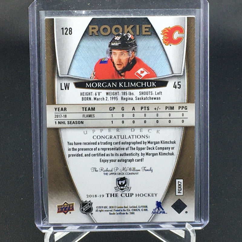 2018 UPPER DECK THE CUP - ROOKIE - M. KLIMCHUK - #128 - #'D/36 - AUTOGRAPH - RC