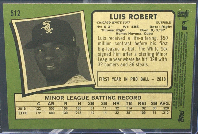 2020 TOPPS HERITAGE - L. ROBERT -