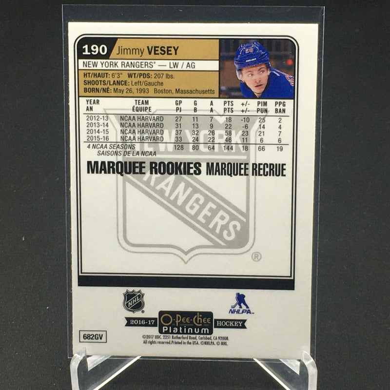 2016 UPPER DECK O-PEE-CHEE PLATINUM - MARQUEE ROOKIES - J. VESEY -