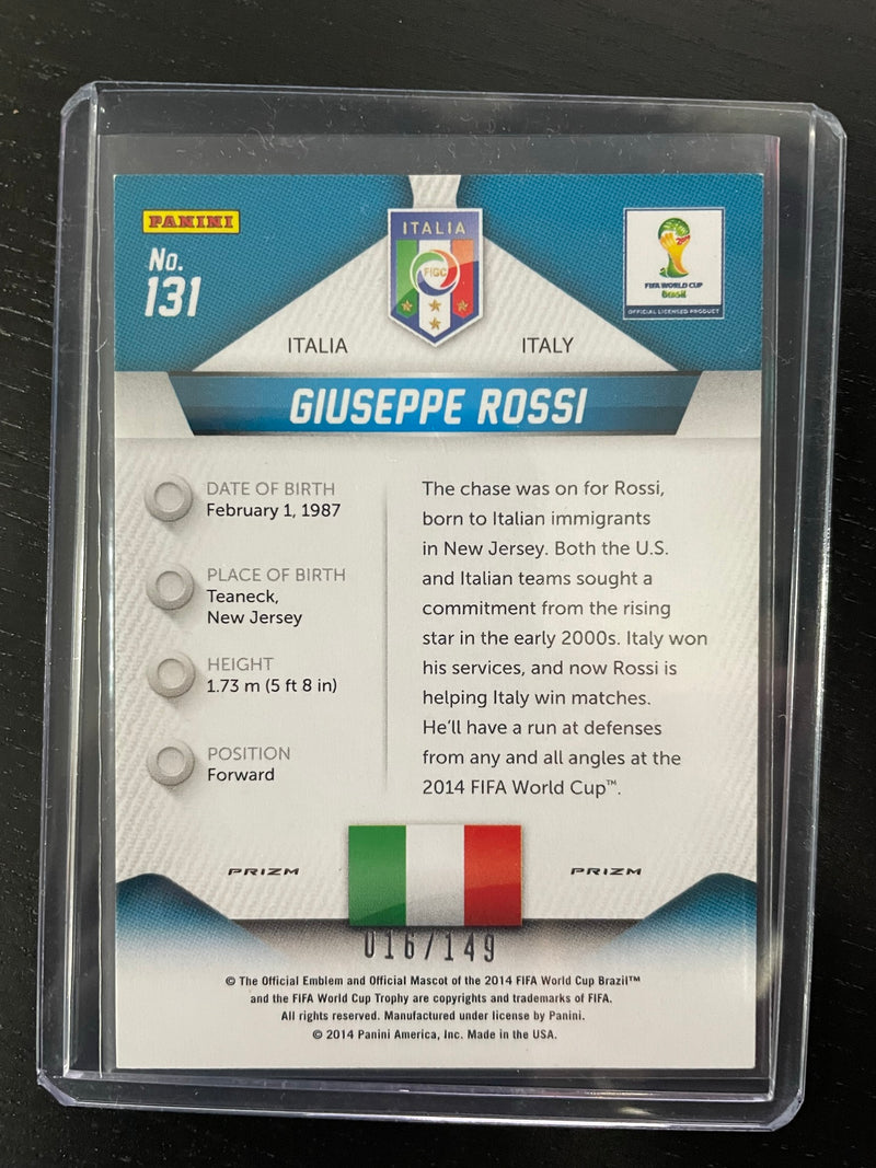 2014 PANINI PRIZM WORLD CUP - RED PRIZM - G. ROSSI - #131 - #'D/149