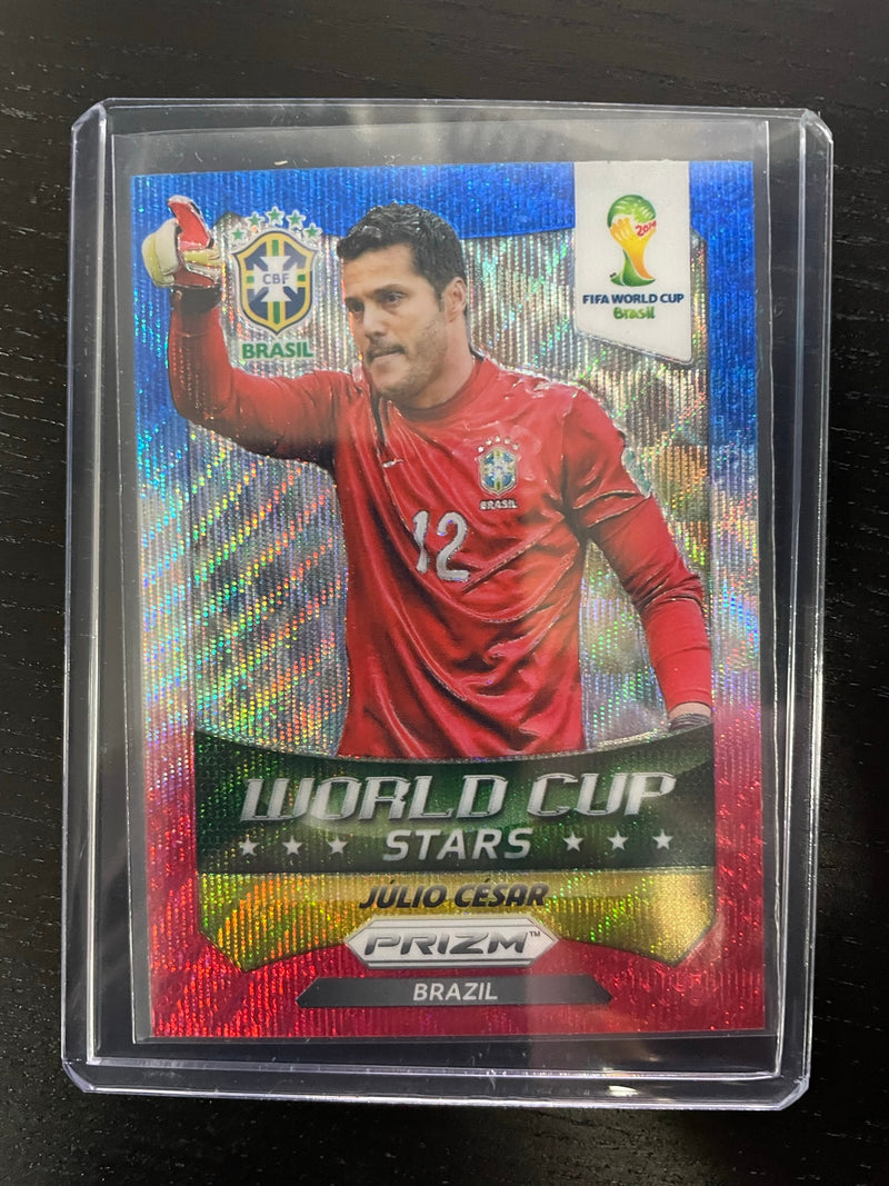 2014 PANINI PRIZM WORLD CUP - BLUE RED HOLO PRIZM - WORLD CUP STARS - J. CESAR -