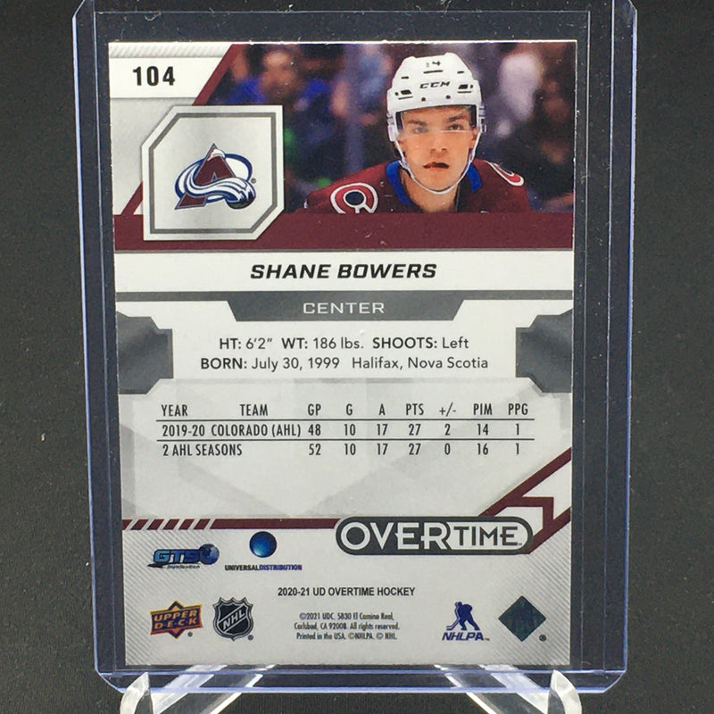 2020 UPPER DECK OVERTIME - ROOKIES - S. BOWERS -