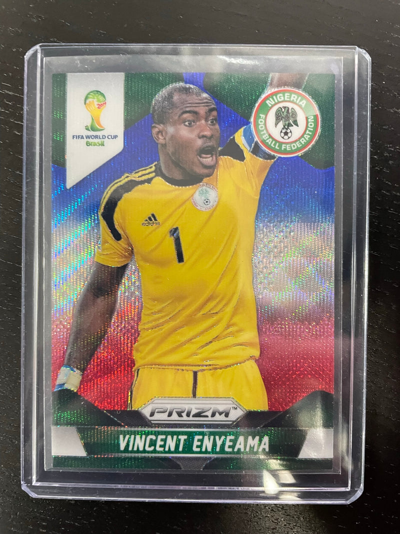 2014 PANINI PRIZM WORLD CUP - BLUE RED HOLO PRIZM - V. ENYEAMA -