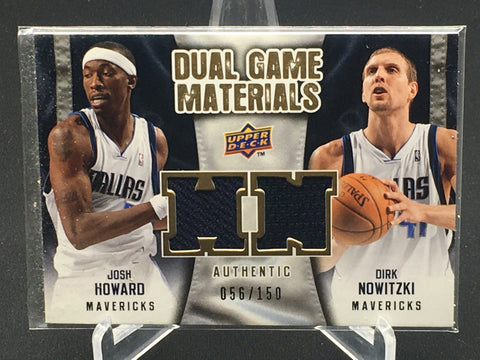 2009 UPPER DECK - DUAL GAME MATERIALS - J. HOWARD/ D. NOWITZKI - #DG-NH - #'D/150 - DUAL RELIC