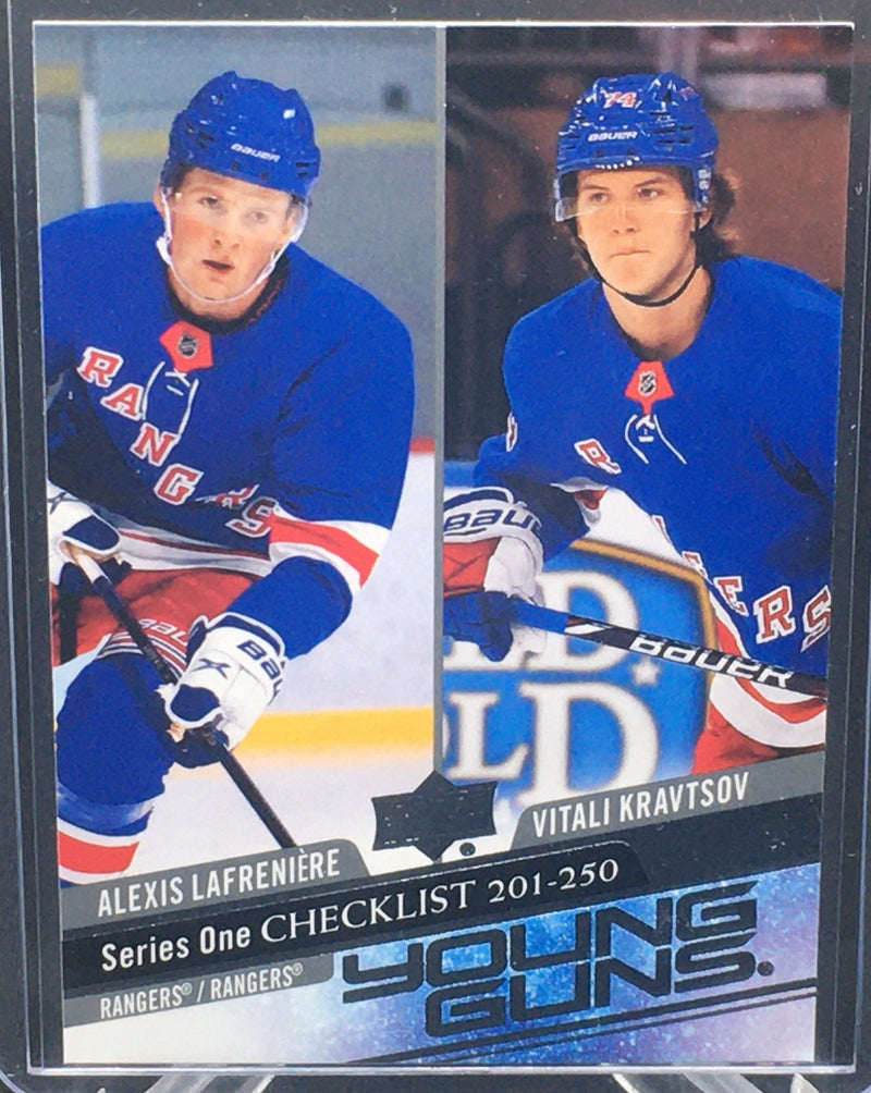 2020 UPPER DECK SERIES ONE - YOUNG GUNS CHECKLIST - A. LAFRENIERE / V. KRAVTSOV -