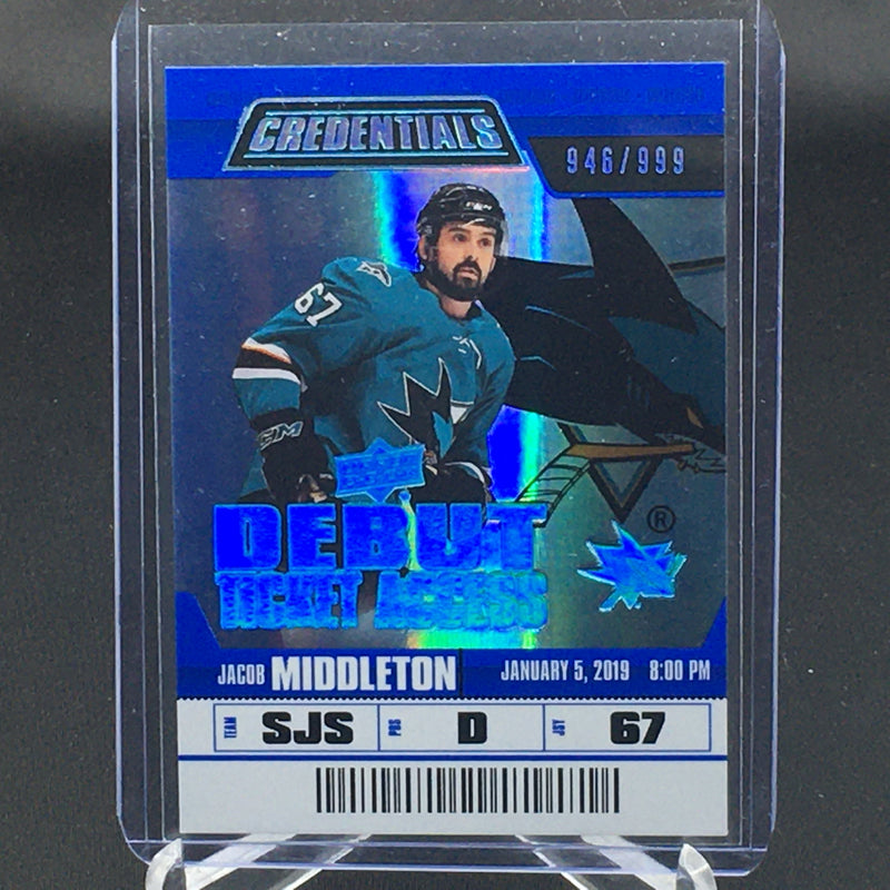 2019 UPPER DECK CREDENTIALS - DEBUT TICKET ACCESS -