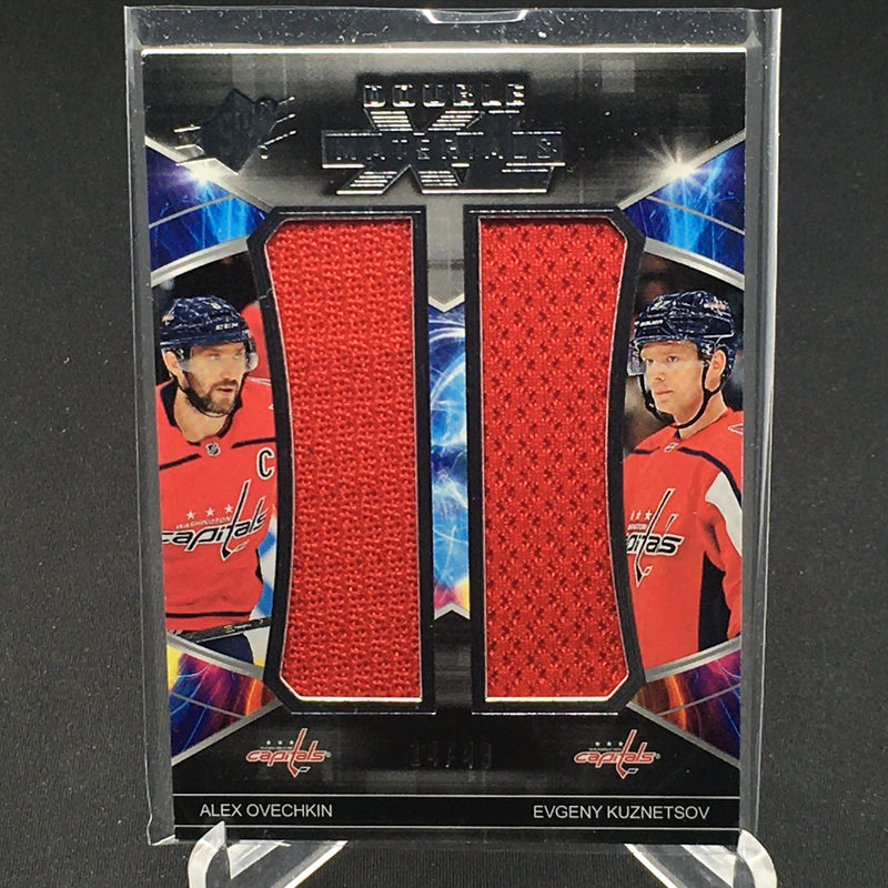 2019 UPPER DECK SPX - DOUBLE XL MATERIALS - A. OVECHKIN/ E. KUZNETSOV - #XD-OK - #'D/49 - DUAL RELIC