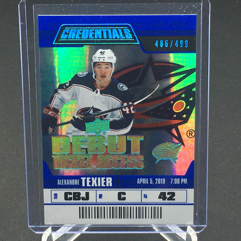 2019 UPPER DECK CREDENTIALS - DEBUT TICKET ACCESS -