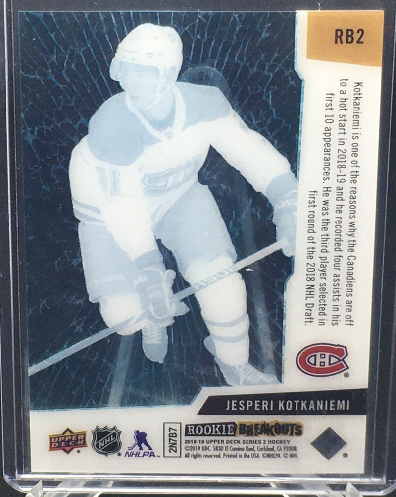 2018 UPPER DECK SERIES TWO - ROOKIE BREAKOUTS - J. KOTKANIEMI - #RB2 - #'D/100