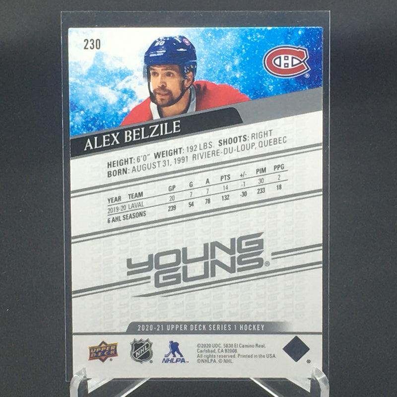 2020 UPPER DECK SERIES ONE - YOUNG GUNS - A. BELZILE -