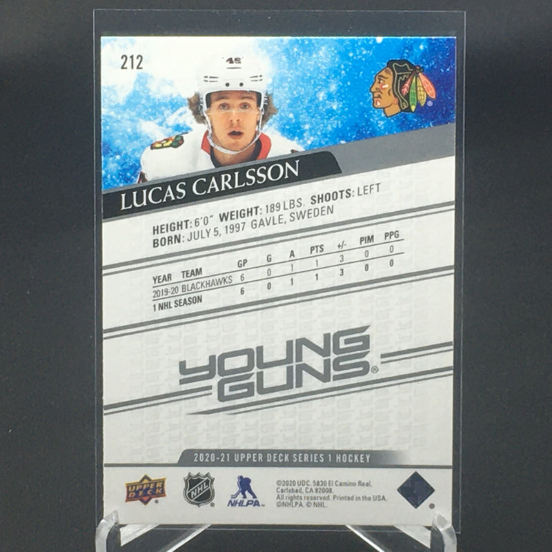 2020 UPPER DECK SERIES ONE - YOUNG GUNS - L. CARLSSON -