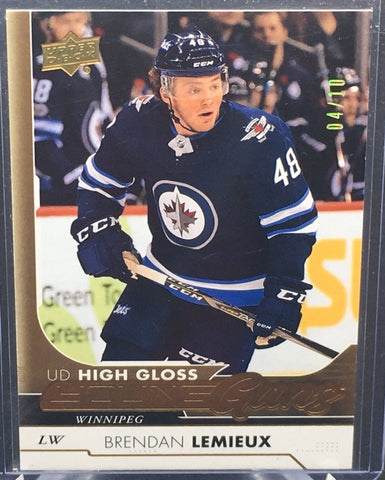 2017 UPPER DECK SERIES TWO - HIGH GLOSS - YOUNG GUNS - B. LEMIEUX - #487 - #'D/10