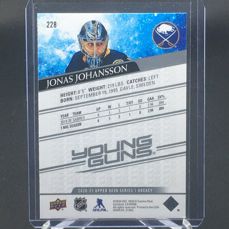 2020 UPPER DECK SERIES ONE - YOUNG GUNS - J. JOHANSSON -