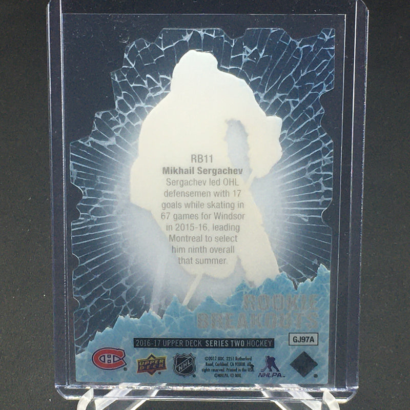 2016 UPPER DECK SERIES TWO - ROOKIE BREAKOUTS - M. SERGACHEV - #RB11 - #'D/100 - RC