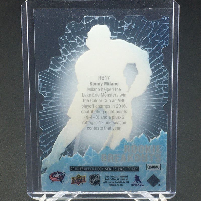 2016 UPPER DECK SERIES TWO - ROOKIE BREAKOUTS - S. MILANO - #RB17 - #'D/100 - RC