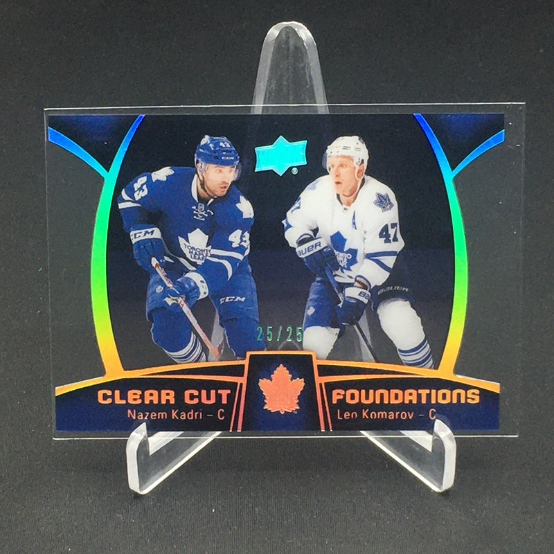 2016 UPPER DECK SERIES ONE - CLEAR CUT FOUNDATION - N. KADRI/ L. KOMAROV - #CCF-27 - #'D/25