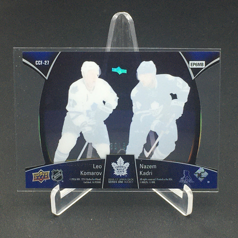 2016 UPPER DECK SERIES ONE - CLEAR CUT FOUNDATION - N. KADRI/ L. KOMAROV - #CCF-27 - #'D/25