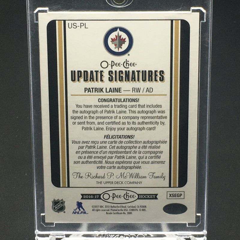 2016 UPPER DECK O-PEE-CHEE - UPDATE SIGNATURES - P. LAINE -
