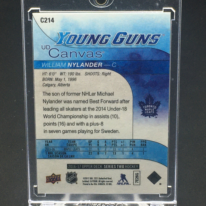2016 UPPER DECK SERIES TWO - UD CANVAS - YOUNG GUNS - W. NYLANDER -