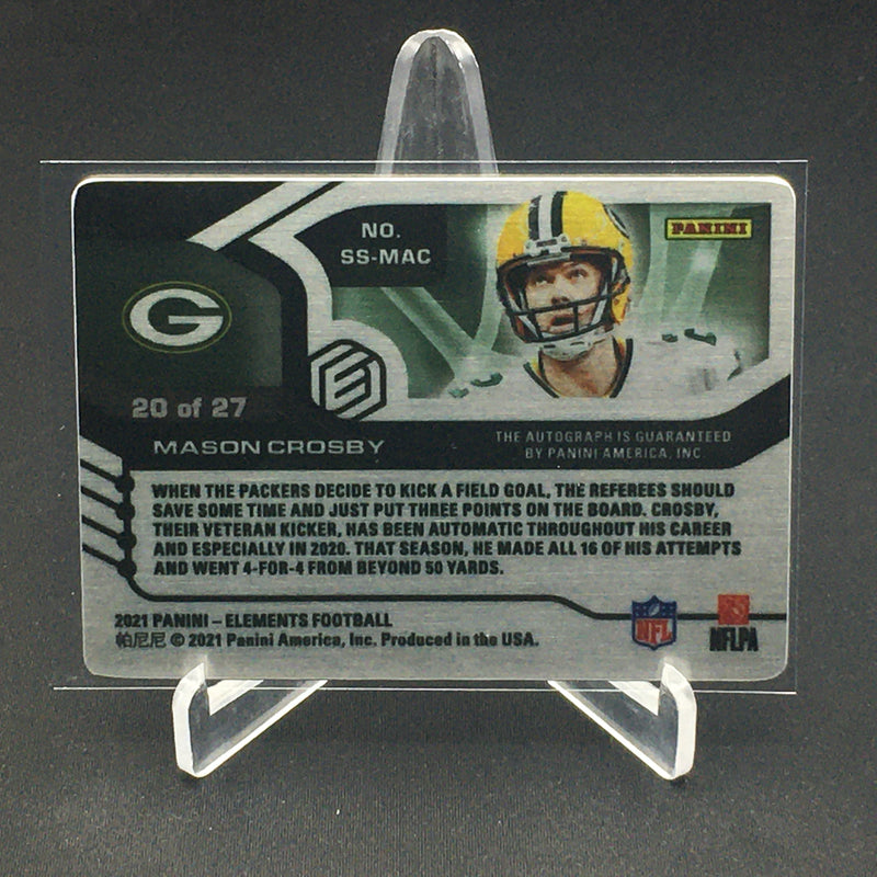 2021 PANINI ELEMENTS - CO COBALT - M. CROSBY - #SS-MAC - #'D/27 - AUTOGRAPH