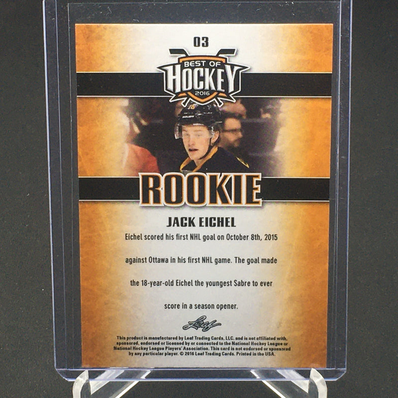 2016 LEAF BEST OF HOCKEY - ROOKIE SET - J. EICHEL - #1 - #5 - RC