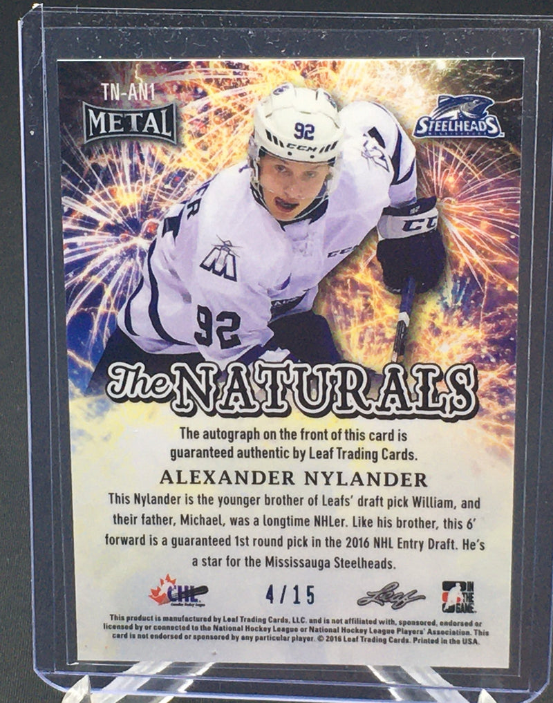 2016 LEAF METAL - A. NYLANDER - #TN-AN1 - #'D/15 - AUTOGRAPH