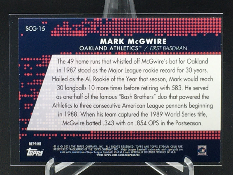 2021 TOPPS STADIUM CLUB - RETRO - M. MCGWIRE -