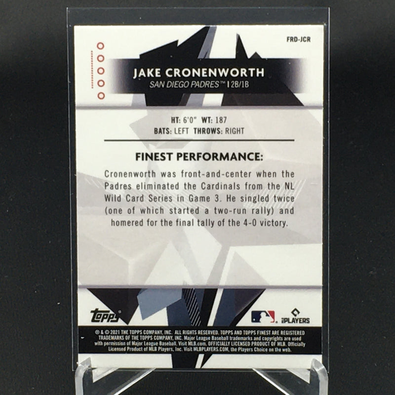 2021 TOPPS FINEST - DESIGN VARIATION - J. CRONENWORTH -