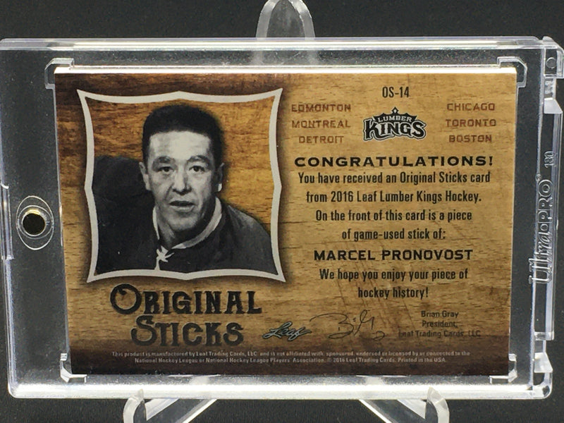2016 LEAF LUMBER KINGS - ORIGINAL STICKS - M. PRONOVOST -
