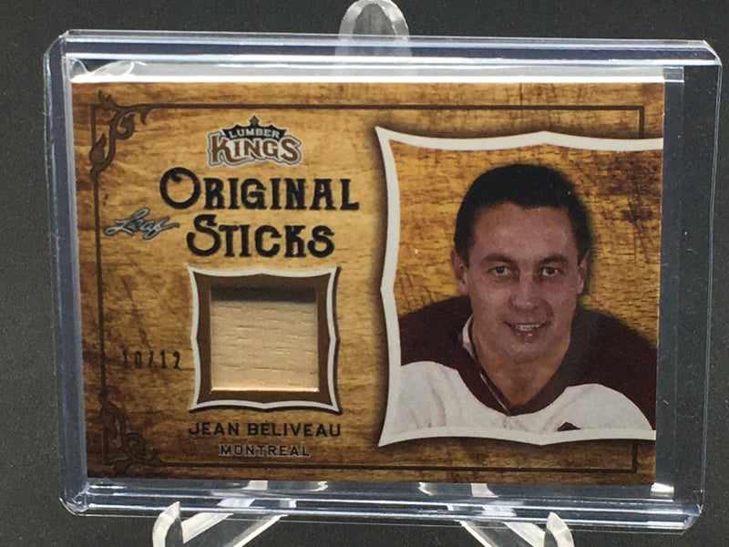 2016 LEAF LUMBER KINGS - ORIGINAL STICKS - J. BELIVEAU - #OS-12 - #'D/12 - STICK RELIC