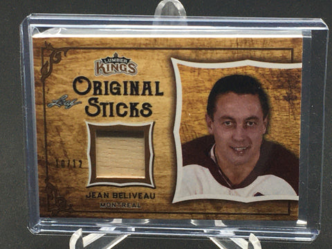 2016 LEAF LUMBER KINGS - ORIGINAL STICKS - J. BELIVEAU - #OS-12 - #'D/12 - STICK RELIC