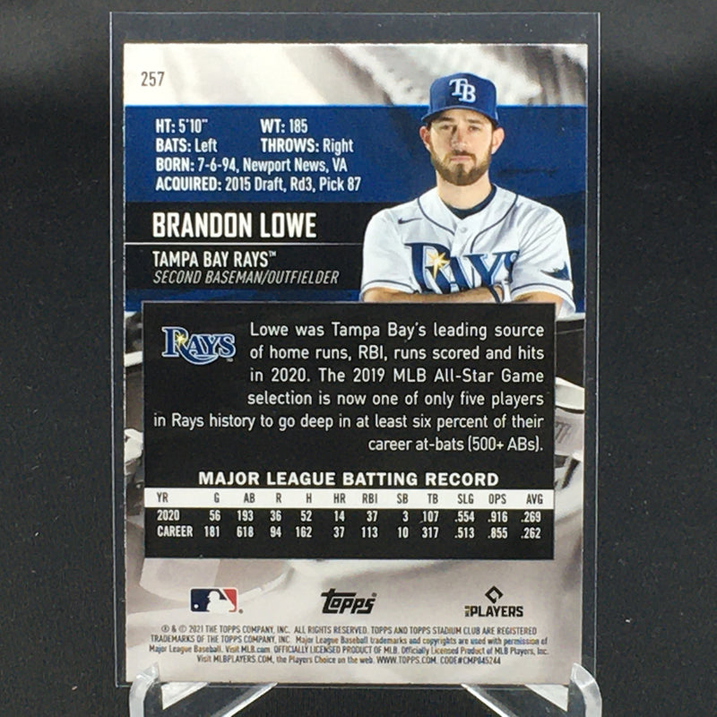 2021 TOPPS STADIUM CLUB - RED FOIL - B. LOWE -