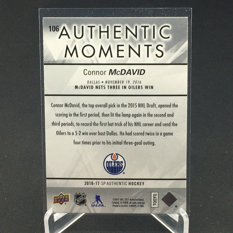 2016 UPPER DECK SP AUTHENTIC - AUTHENTIC MOMENTS - C. McDAVID -