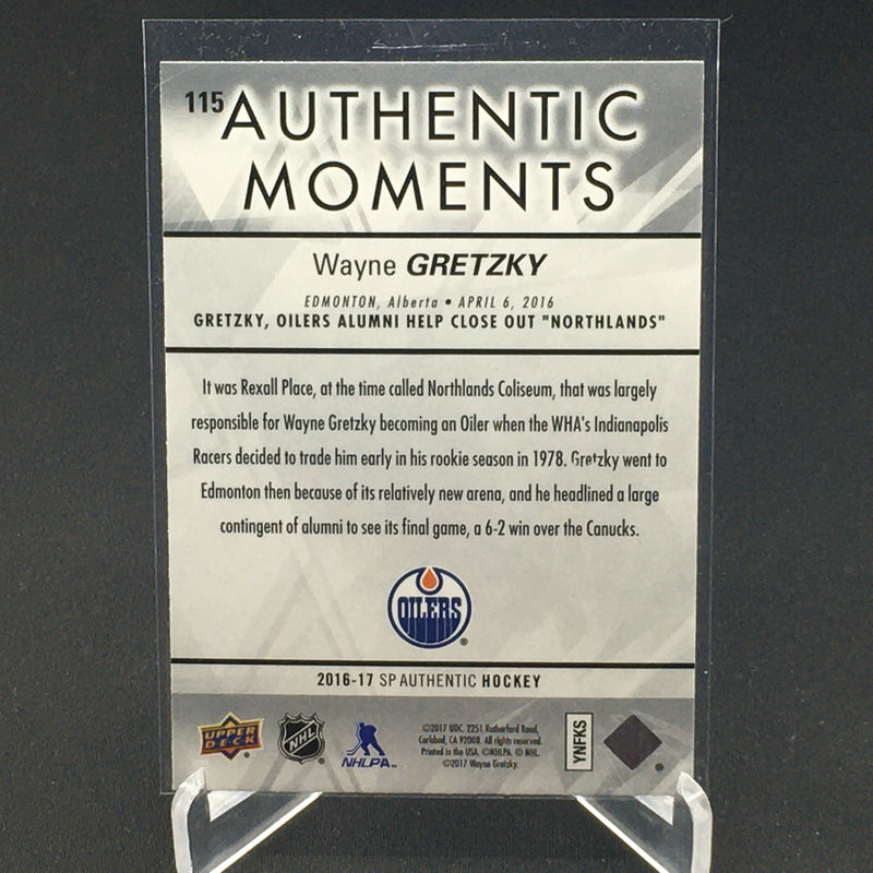 2016 UPPER DECK SP AUTHENTIC - AUTHENTIC MOMENTS - W. GRETZKY -