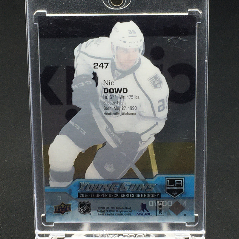 2016 UPPER DECK SERIES ONE - CLEAR CUT - YOUNG GUNS - N. DOWD -