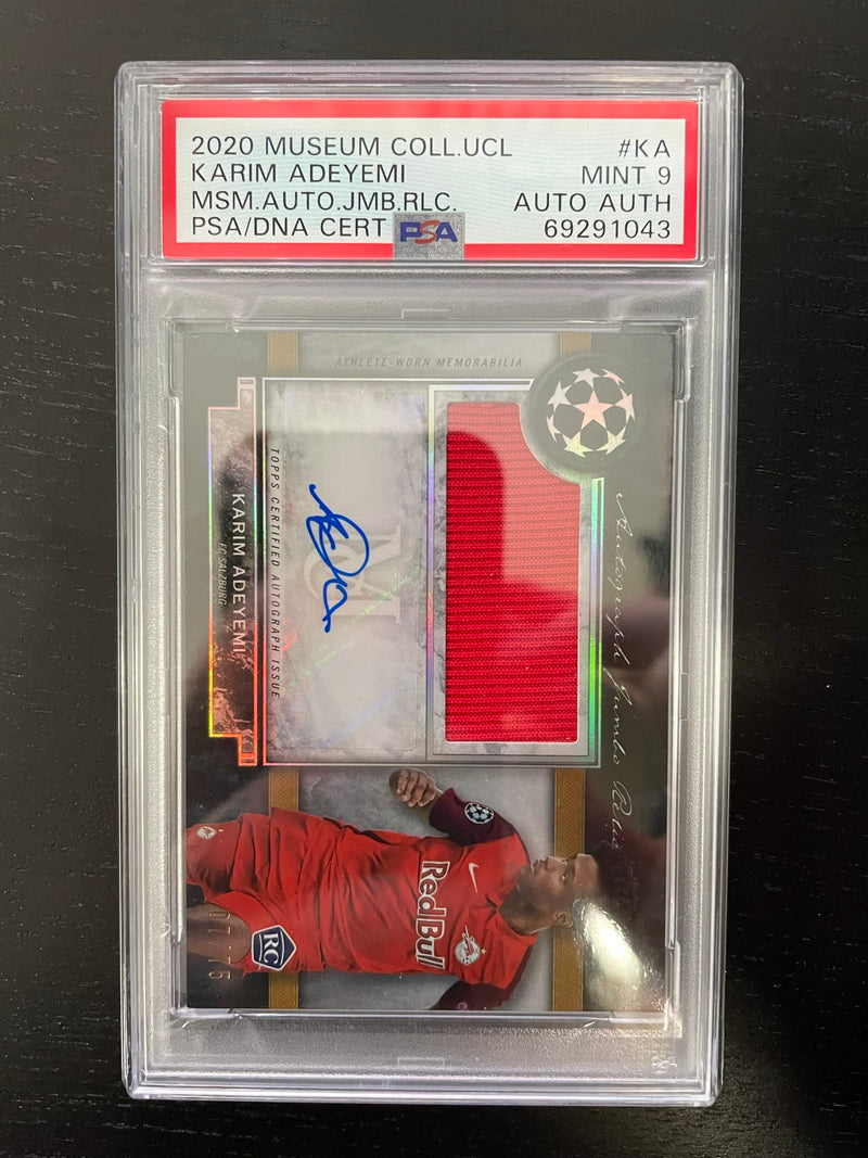 2020 TOPPS MUSEUM COLLECTION - AUTOGRAPHED JUMBO RELIC - K. ADEYEMI - #AJR-KA - #'D/75 - RELIC - AUTOGRAPH - PSA 9 - RC***