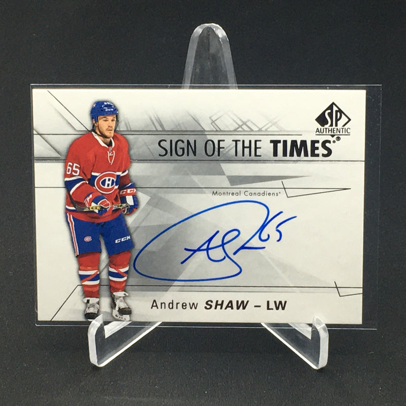 2016 UPPER DECK SP AUTHENTIC - SIGN OF THE TIMES - A. SHAW -