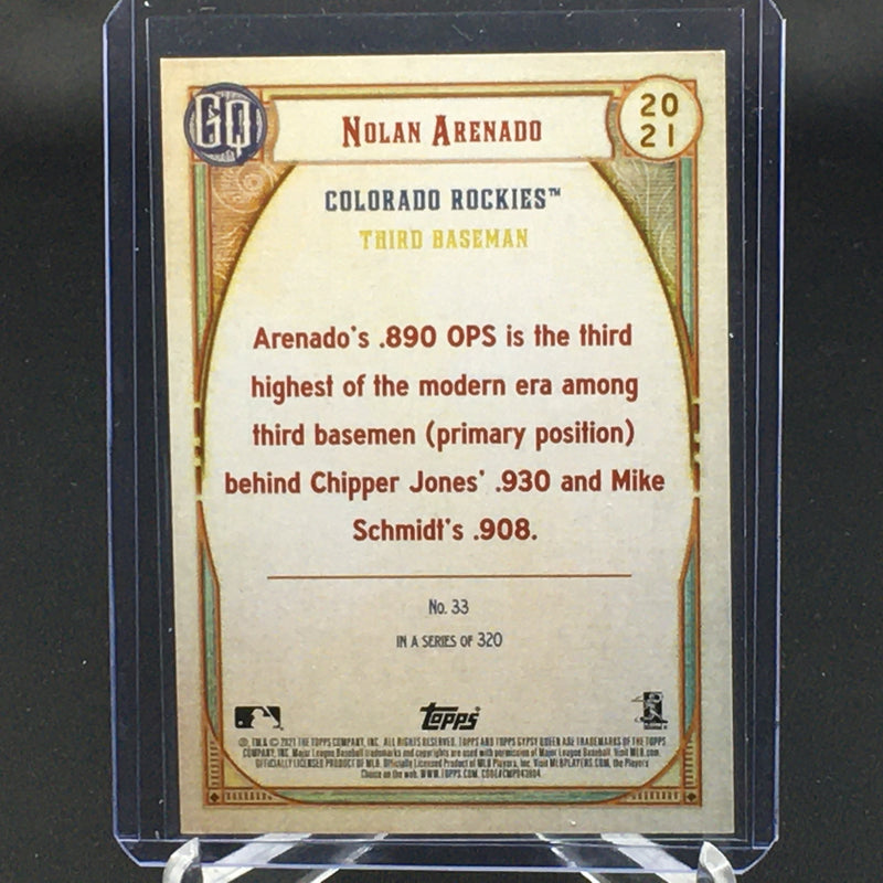 2021 TOPPS GYPSY QUEEN - CHROME - N. ARENADO -
