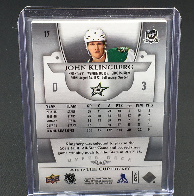 2018 UPPER DECK THE CUP - J. KLINGBERG - #17 - #'D/249