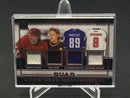 2016 LEAF IN THE GAME USED - QUAD GAME-USED MEMORABILIA - S. FEDOROV/ P. BURE/ A. MOGILNY/ A. OVECHKIN - #GQ-03 - #'D/35 - QUAD RELIC