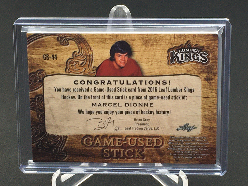 2016 LEAF LUMBER KINGS - GAME-USED STICK - M. DIONNE - #GS-44 - #'D/4 - STICK RELIC