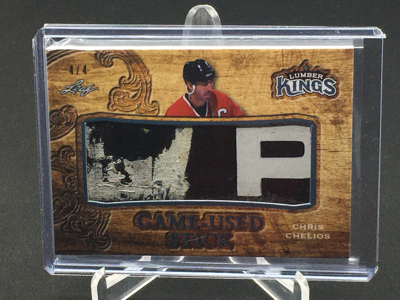 2016 LEAF LUMBER KINGS - GAME-USED STICK - C. CHELIOS - #GS-18 - #'D/4 - STICK RELIC