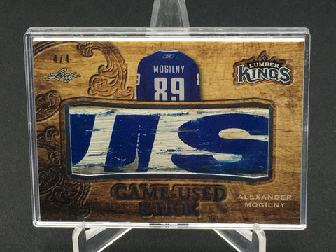 2016 LEAF LUMBER KINGS - GAME-USED STICK - A. MOGILNY - #GS-01 - #'D/4 - STICK RELIC