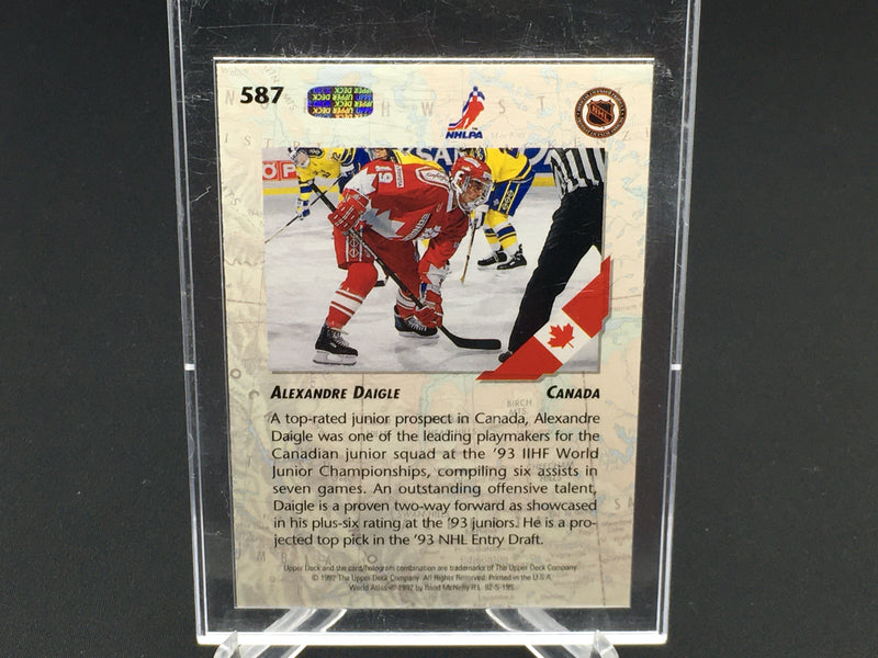 1992 UPPER DECK - WORLD JUNIOR CHAMPIONSHIPS - A. DAIGLE -