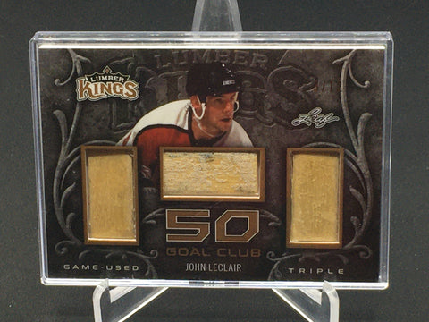 2016 LEAF LUMBER KINGS - 50 GOAL CLUB - J. LECLAIR - #GC-24 - #'D/12 - STICK RELIC