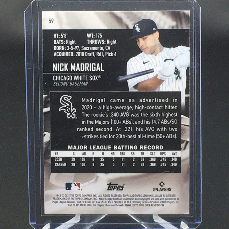 2021 TOPPS STADIUM CLUB - N. MADRIGAL -